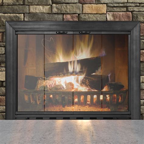 replacement tempered glass fireplace doors